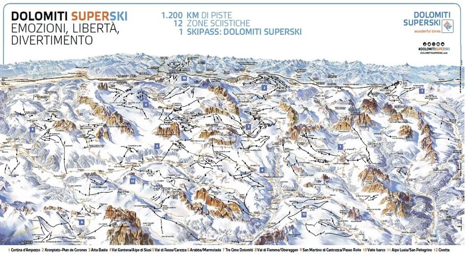 piantina dolomiti supersky